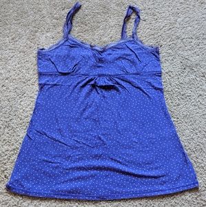 Purple with Grey Polka Dots Lilu Cami Tank